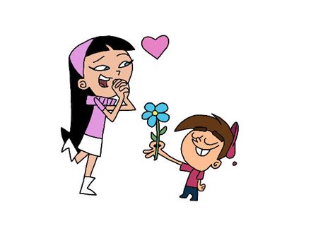Timmy giving a flower to Trixie by shyboy3 on DeviantArt.